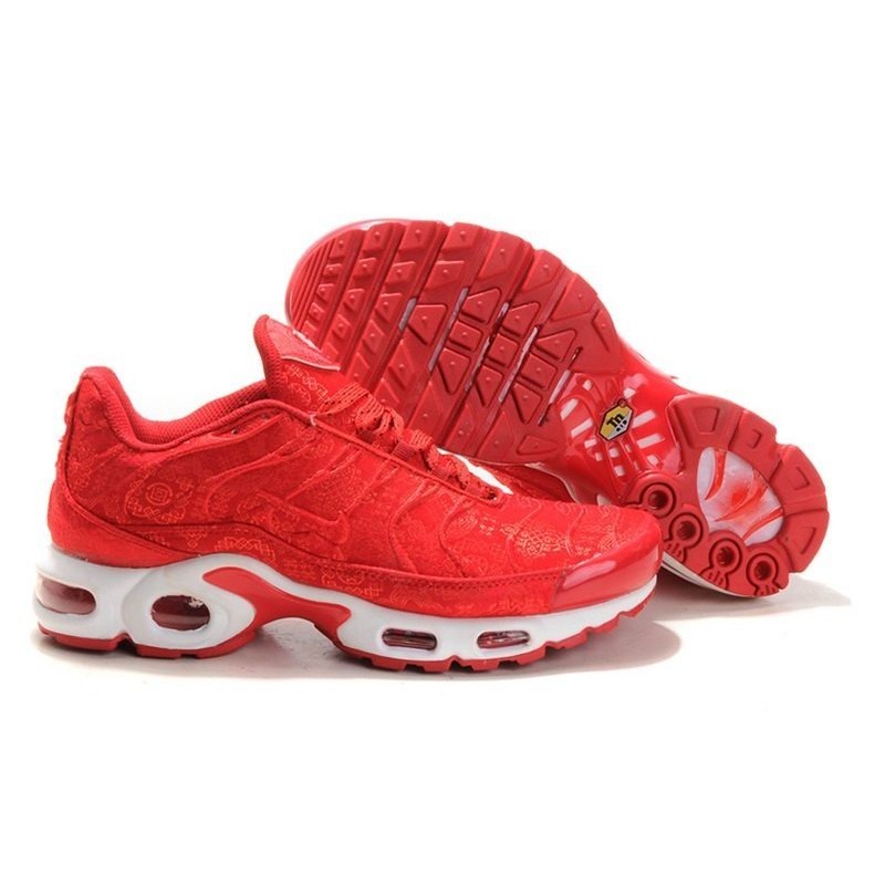 Nouveau Homme Nike Air Max TN Chaussures Rouge Blanche France Soldes