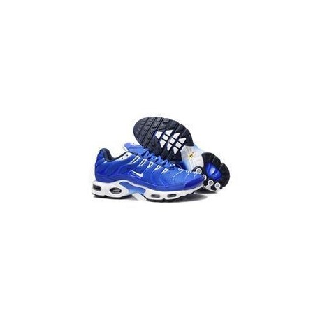Nouveau Homme Nike Air Max TN Chaussures Bleu Blanche Soldes