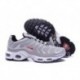 Nike Air Max TN Chaussures Hommes Argent Gris/Blanc/Rouge