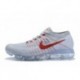Hommes Nike Air Vapormax Flyknit Blanc/Rouge Pas Cher